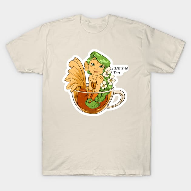 Jasmine Tea Mermaid T-Shirt by TessRosenthal